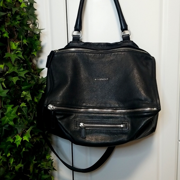 FINAL PRICE🔥Givenchy Black Goatskin Pandora Medium Bag W/ Silver Hardware~VGUC - Picture 6 of 16